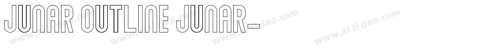 JUNAR OUTLINE JUNAR字体转换